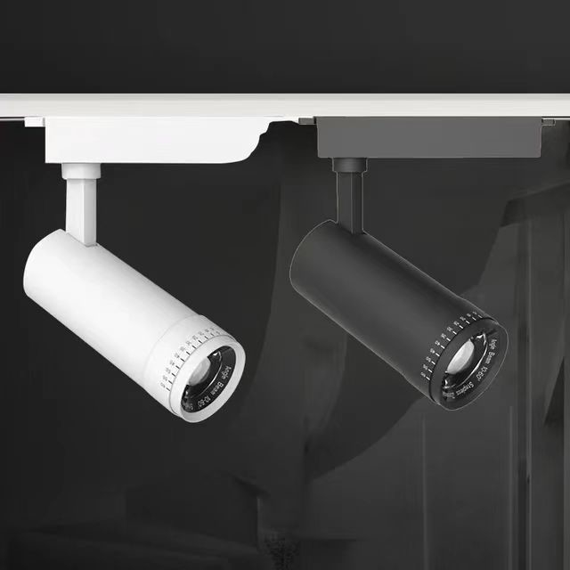 1CCT Corps de lampe en alliage d'aluminium 10-60 degrés Lentille zoomable LED Focus Light Track Light