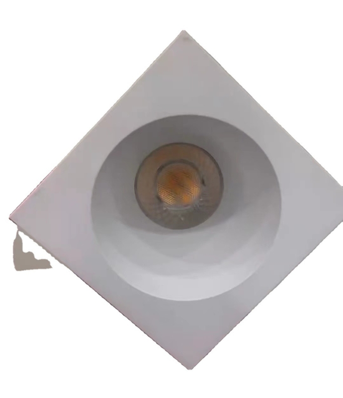 Lumières de plafond à tête unique COB Lumière de plafond 6W 3000K-3400K-4000K 3CCT Carré Anti-éblouissement