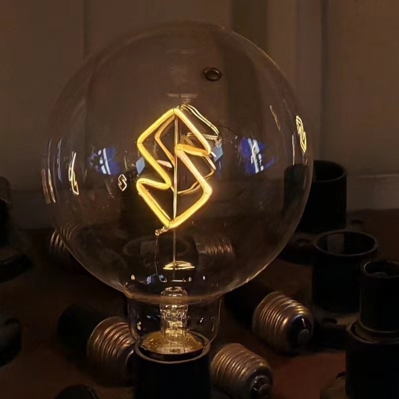GLOBE G125 série LED décorative Edison ampoule avec personnaliser les motifs ou le texte