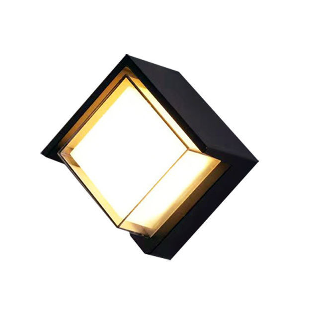 Lampe de jardin LED à paroi ronde et carrée extérieure IP65 10W 15W pour éclairage économe en énergie