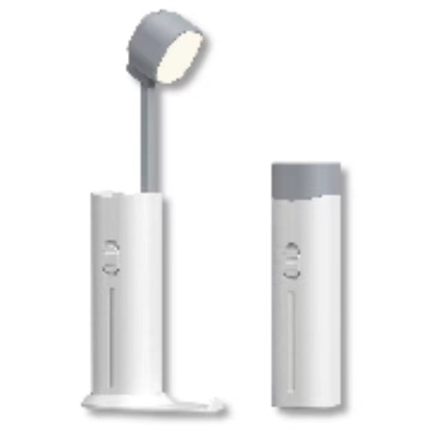 Lampe de bureau à LED portable 5W Lampe de table rechargeable avec appuieur et source lumineuse