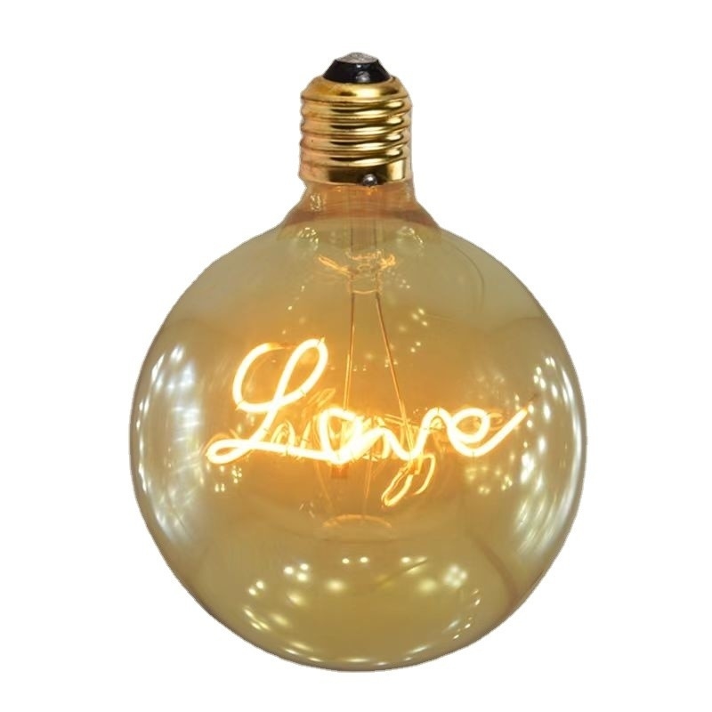 Amour à la maison Atmosphère festive Bougie de filament décoratif avec un design unique E27 1-