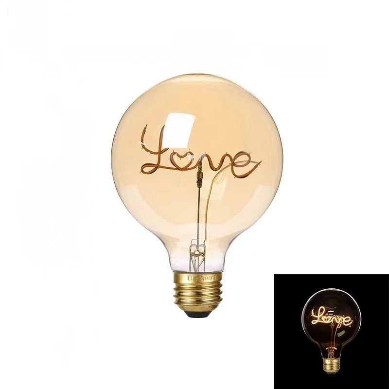 4W série G125 Dimmable LED lumière décorative E27 Base Clair verre ambre Favori