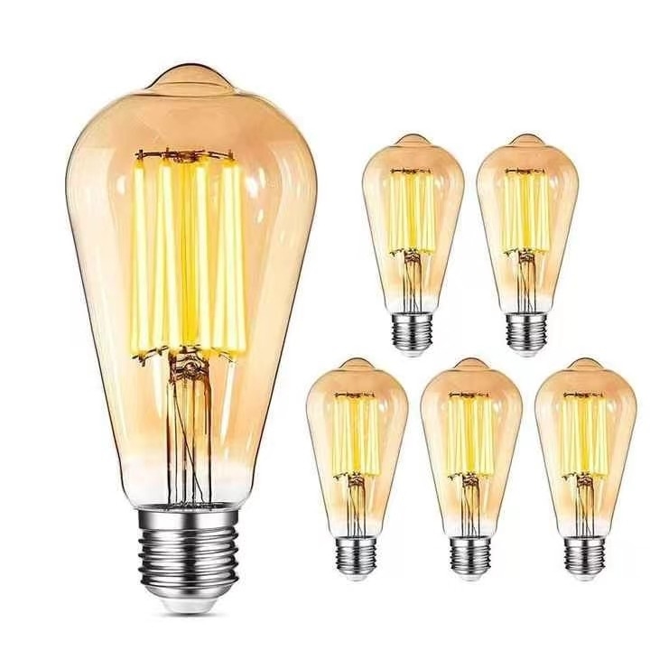 Solutions d'éclairage résidentiel ST64 E26 7W 800LM ampoule à LED à filaments sombres 3000K 120V/60Hz