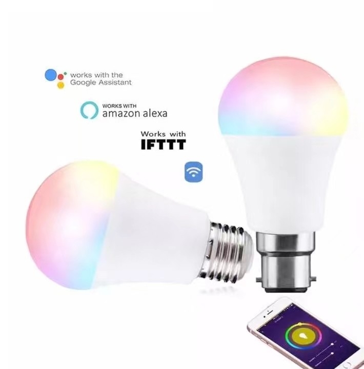 15000 heures de vie active Tuya Smart LED Bulb avec RGBCW multicolore et contrôle BT