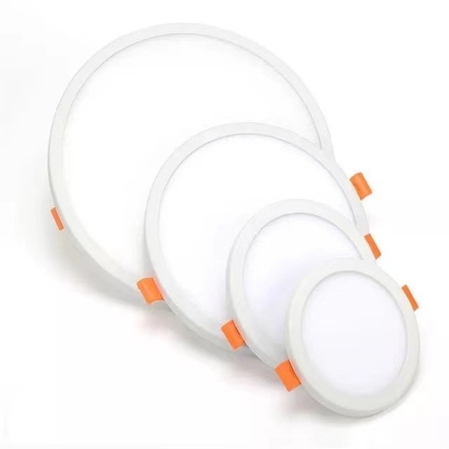 Durée de vie 15000 heures AC 85-265V 6W 12W 18W 24W Lampe à LED ronde et carrée