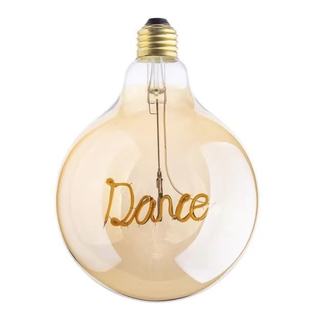 2700K GLOBE LED ampoule à filament 4W verre transparent Ambre G80/95 série ampoule Edison