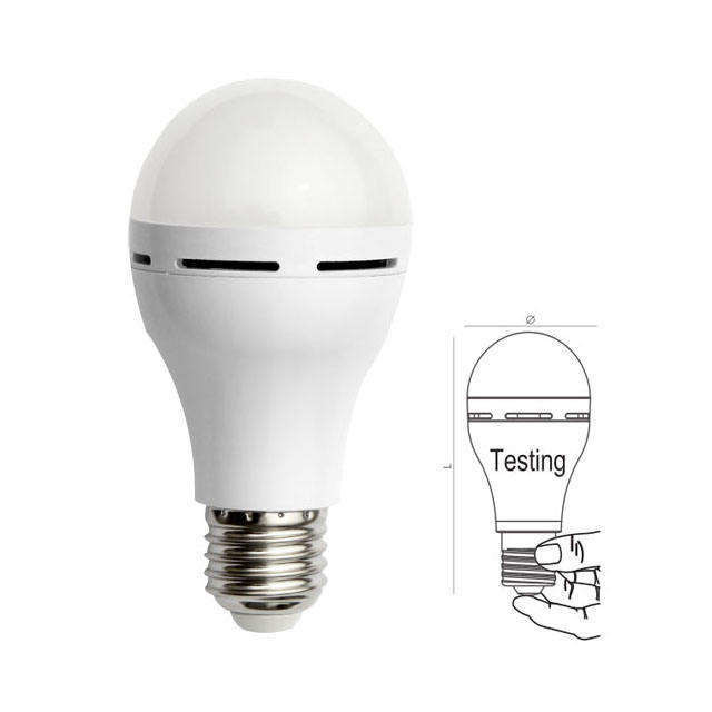 Lampe à incandescence à LED rechargeable de 7w E27 B22 pour l'éclairage d'urgence en alerte de lumière du jour de 6000K