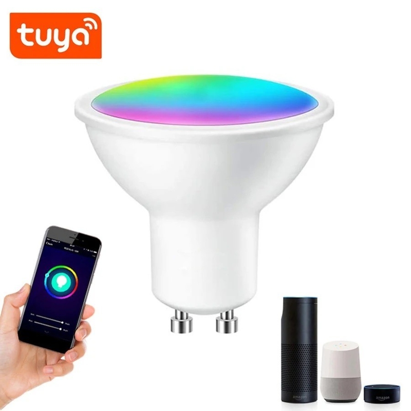 Contrôle à distance ampoule à LED GU10/MR16 avec Google Alexa et prise en charge de la gradation
