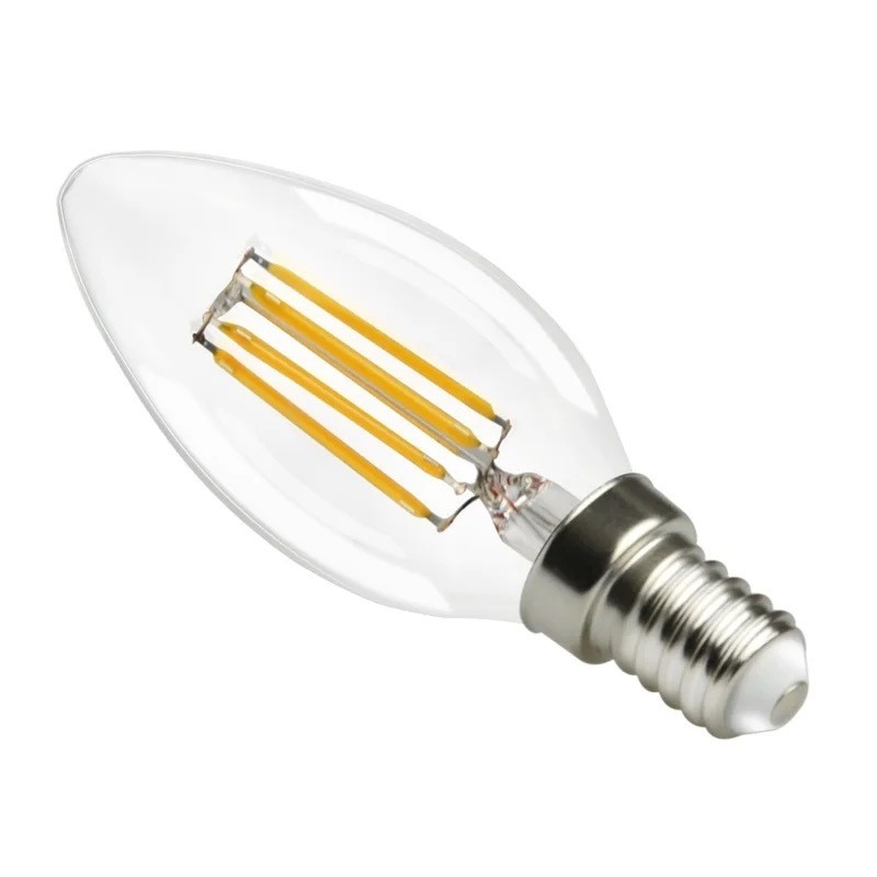 ETL Liste C35 E11 ampoule à incandescence LED 4W 120C Dimmable 500lm 0,06kg pour économiser de l'énergie