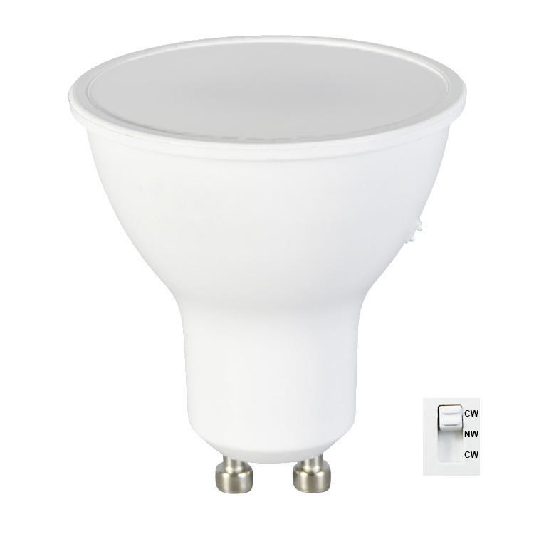 Accueil Aménagement de la maison ampoule LED CCT 3 étapes Modifiable 5W 7W GU10/MR16 projecteur avec commutateur